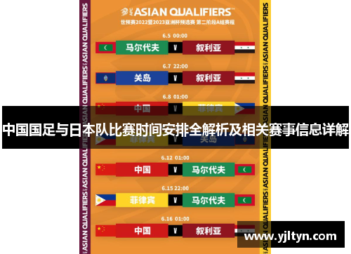 中国国足与日本队比赛时间安排全解析及相关赛事信息详解